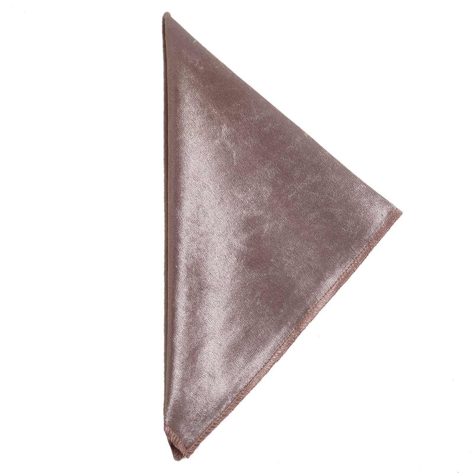5 Pack | Dusty Rose Premium Sheen Finish Velvet Cloth Dinner Napkins