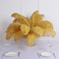 24 Inch To 26 Inch Sized Gold Colored Natural Plume Ostrich Feathers Centerpiece Filler 12 Pack