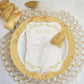 Metallic gold dipped white goose feathers for party decoration.
