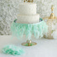 Turkey Feather Fringe Trim Mint 39 Inch Real with Satin Ribbon Tape