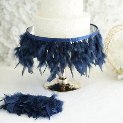 Elevate Your Décor with Navy Blue Feather Trim