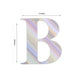 Iridescent "B" letter sticker, 5 inches, customizable for banners.