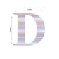 Iridescent 5-inch letter "D" sticker for customizable banners.
