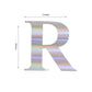 Customizable 5 Inch Iridescent Alphabet R Letter Stickers Banner 4 Pack