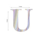 Iridescent letter "U" sticker, 5 inches, customizable for banners.