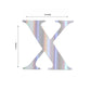 4 Pack - 5" Iridescent Alphabet Stickers Banner, Customizable Stick on Letters - X