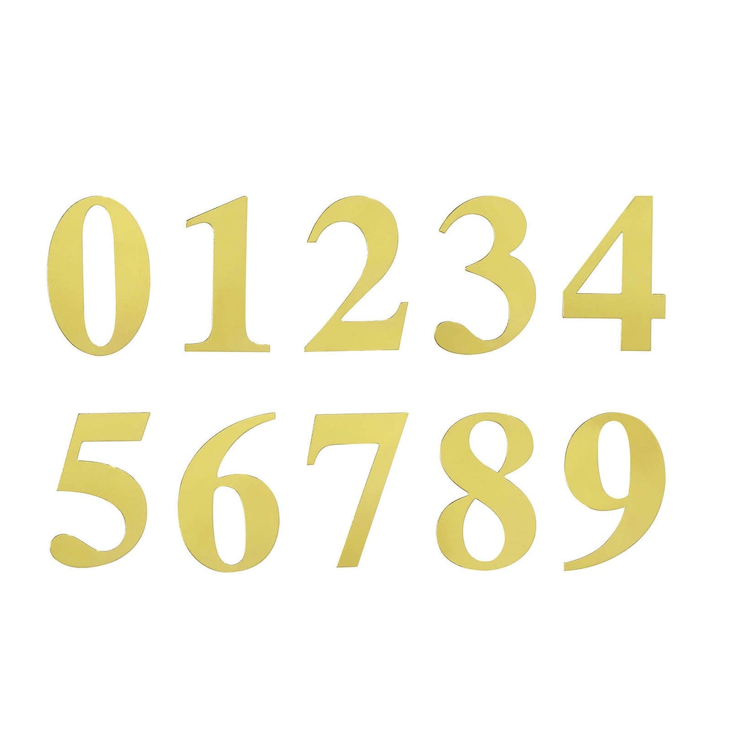 4 Pack - 5" Gold Large 0-9 Number Stickers Banner, Custom Milestone Age And Date Stick On Numbers - 3
