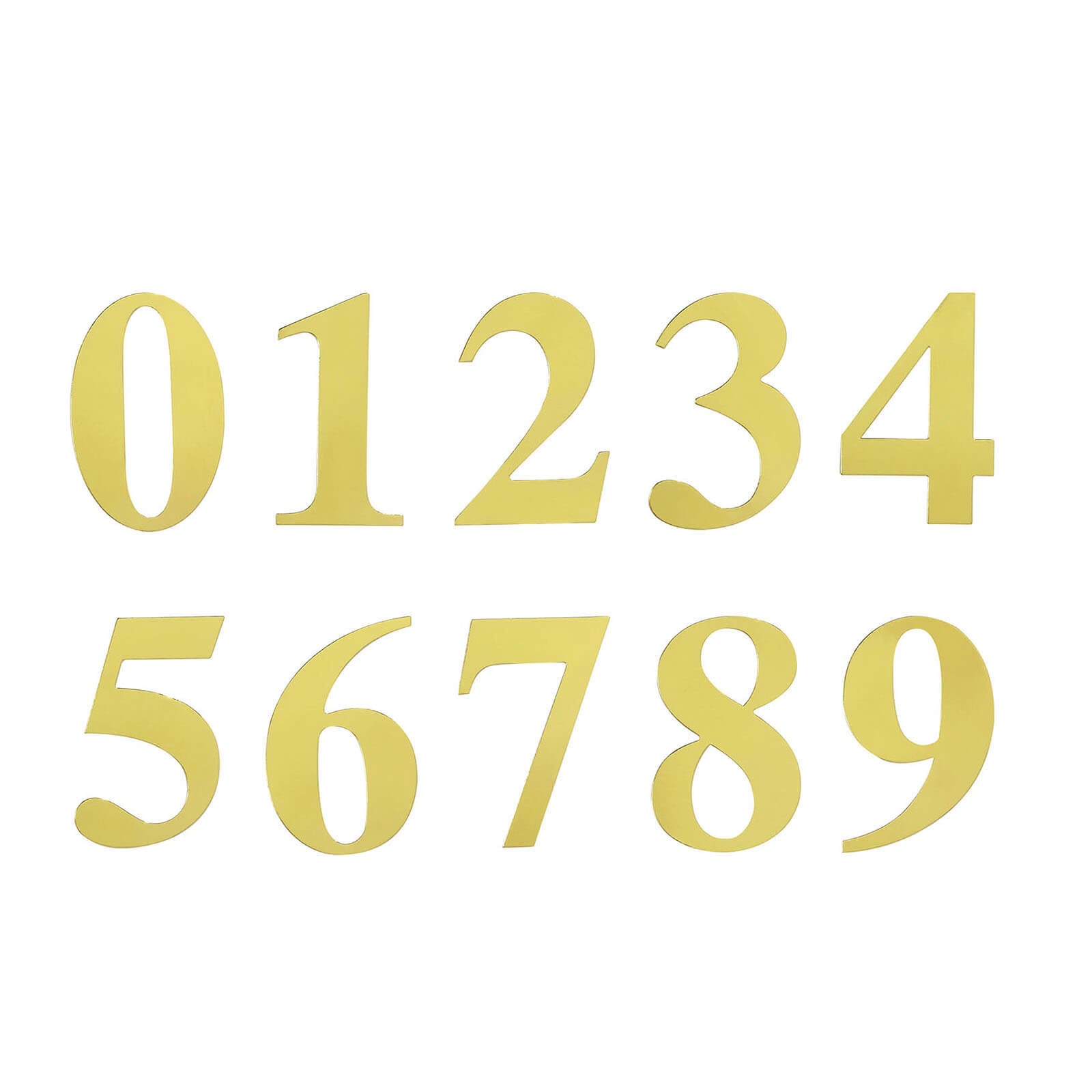 4 Pack - 5" Gold Large 0-9 Number Stickers Banner, Custom Milestone Age And Date Stick On Numbers - 3