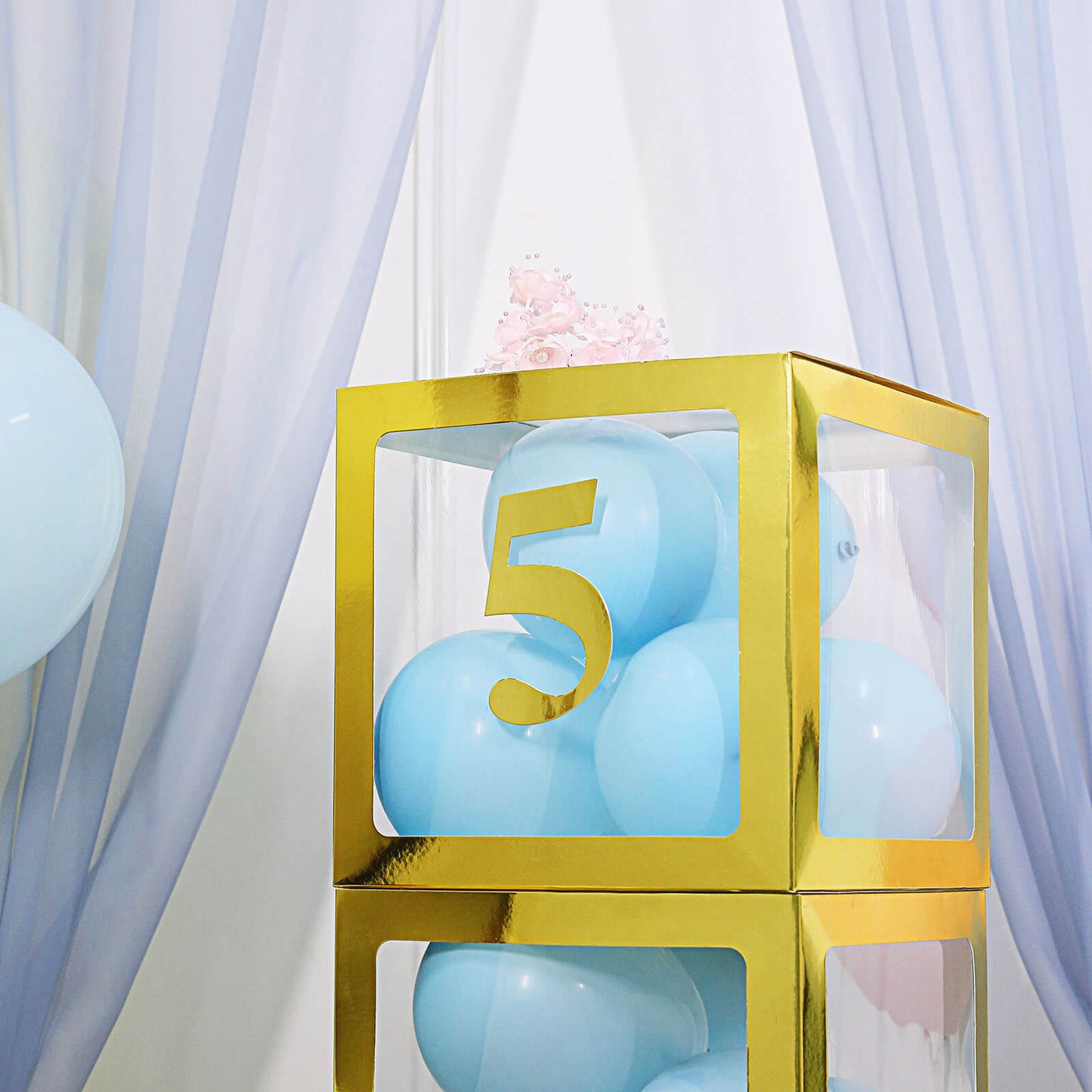 4 Pack - 5" Gold Large 0-9 Number Stickers Banner, Custom Milestone Age And Date Stick On Numbers - 5