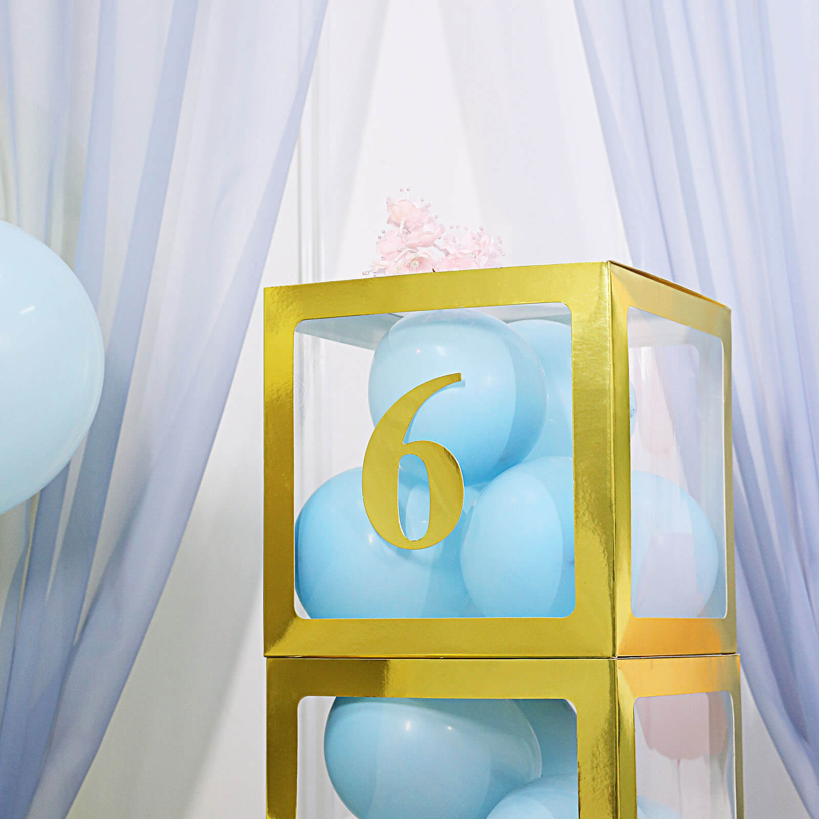 4 Pack - 5" Gold Large 0-9 Number Stickers Banner, Custom Milestone Age And Date Stick On Numbers - 6