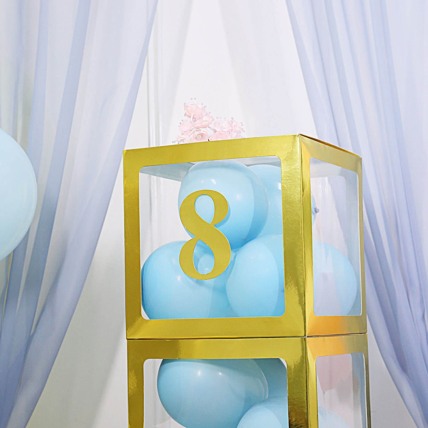 4 Pack - 5" Gold Large 0-9 Number Stickers Banner, Custom Milestone Age And Date Stick On Numbers - 8