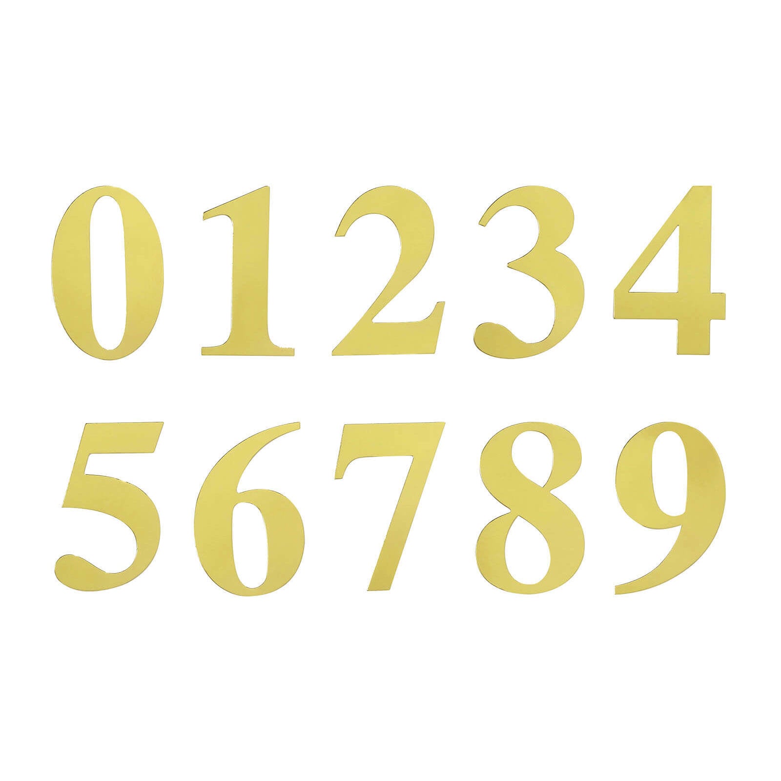 4 Pack - 5" Gold Large 0-9 Number Stickers Banner, Custom Milestone Age And Date Stick On Numbers - 8