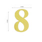 4 Pack - 5" Gold Large 0-9 Number Stickers Banner, Custom Milestone Age And Date Stick On Numbers - 8