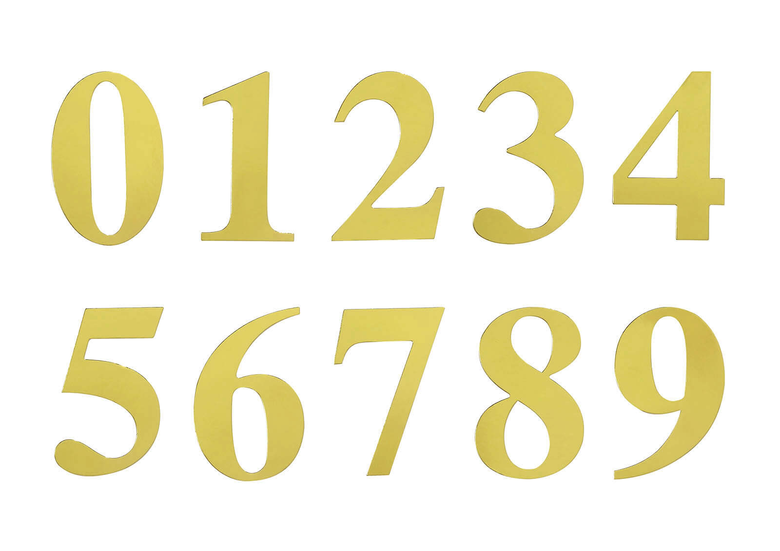 4 Pack - 5" Gold Large 0-9 Number Stickers Banner, Custom Milestone Age And Date Stick On Numbers - 9