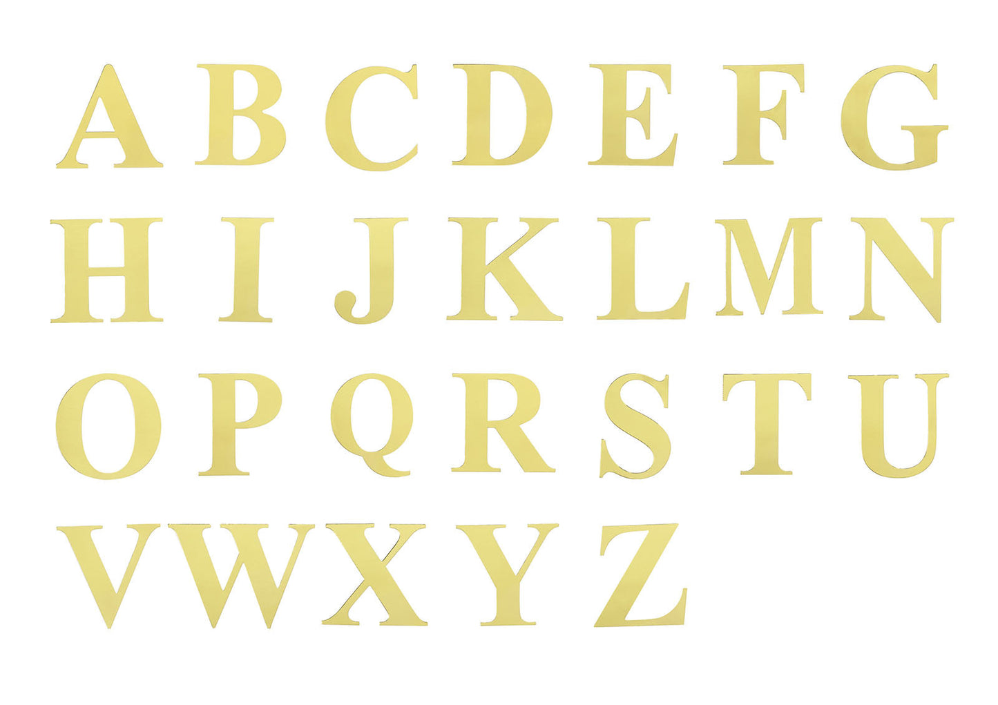 4 Pack - 5" Metallic Gold Alphabet Stickers Banner, Customizable Stick on Gold Letters - K