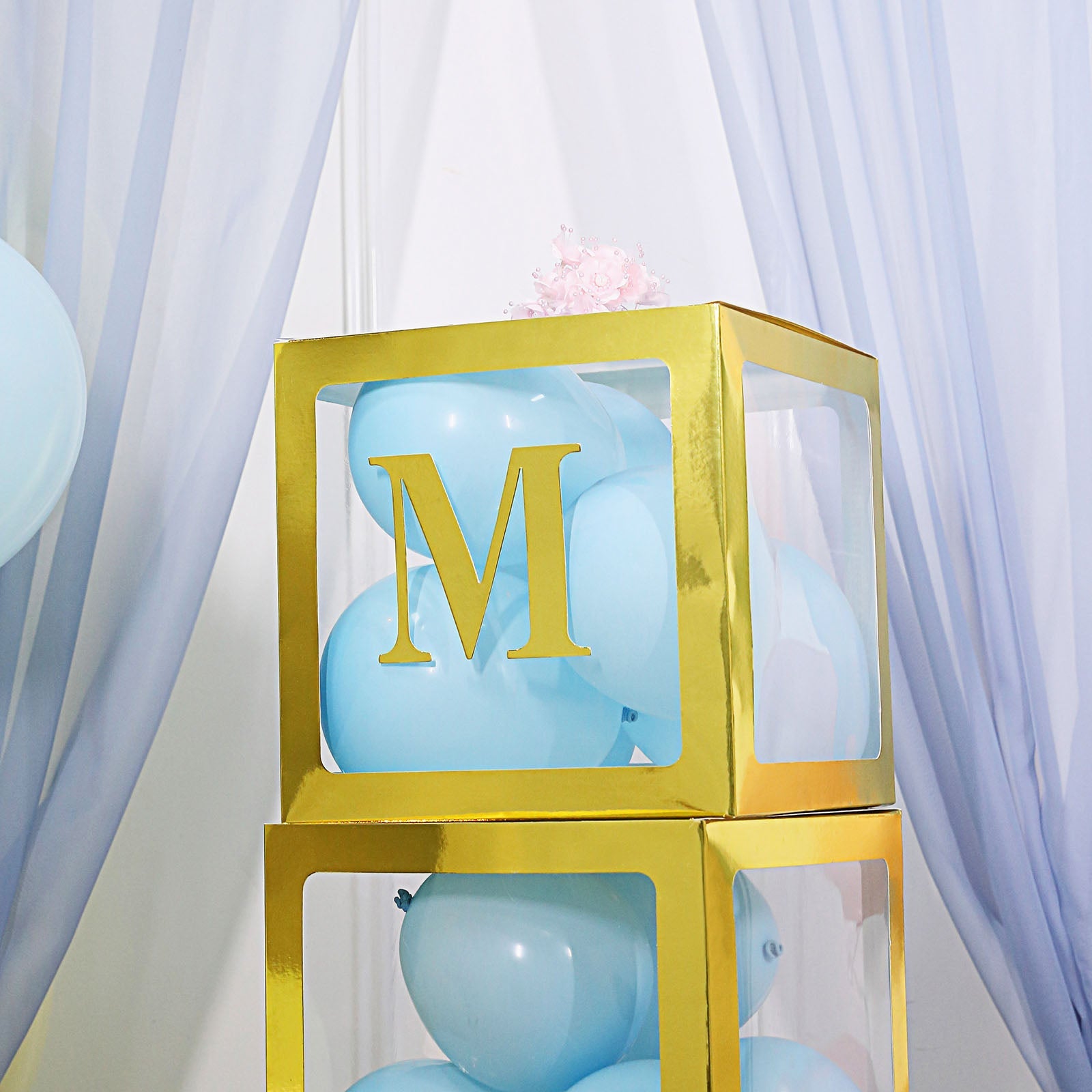 4 Pack - 5" Metallic Gold Alphabet Stickers Banner, Customizable Stick on Gold Letters - M