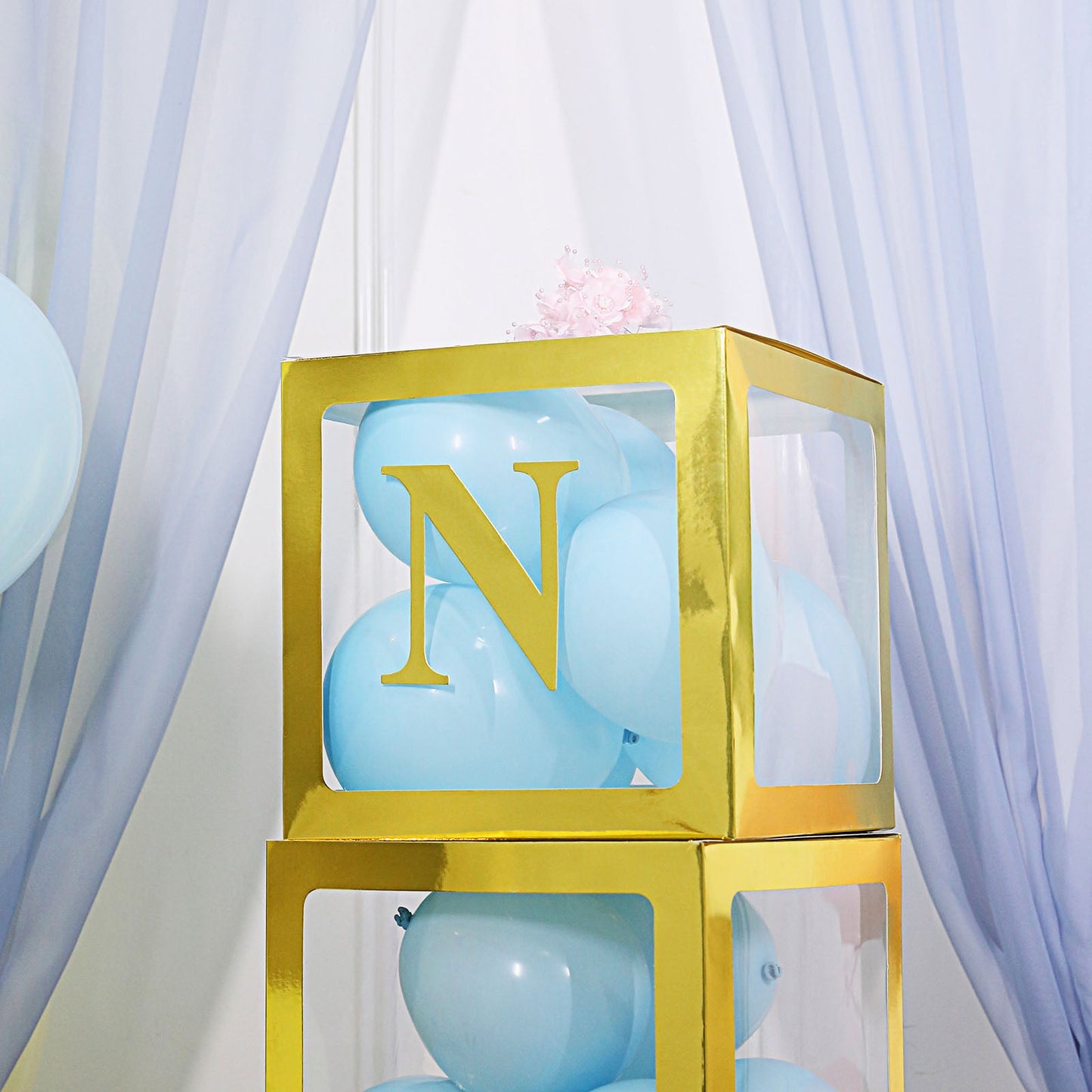 4 Pack - 5" Metallic Gold Alphabet Stickers Banner, Customizable Stick on Gold Letters - N