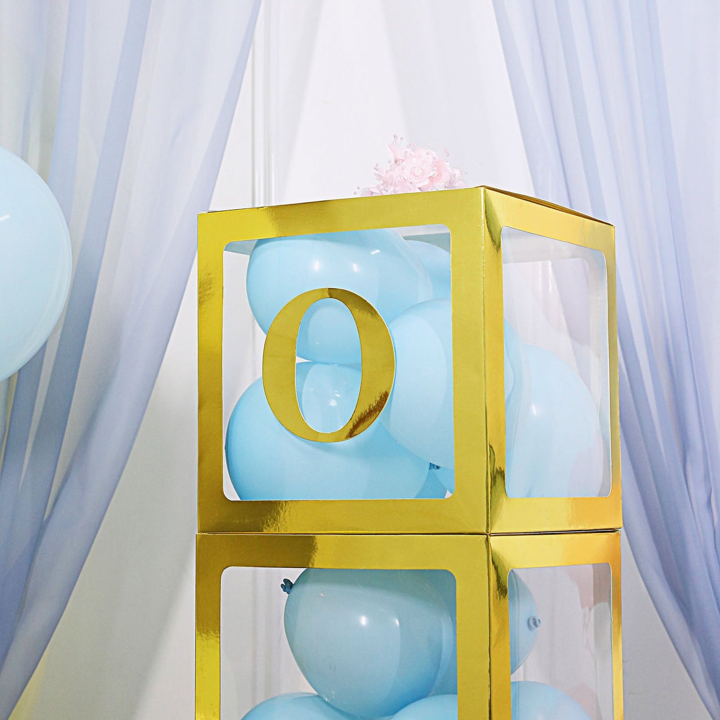 4 Pack - 5" Metallic Gold Alphabet Stickers Banner, Customizable Stick on Gold Letters - O