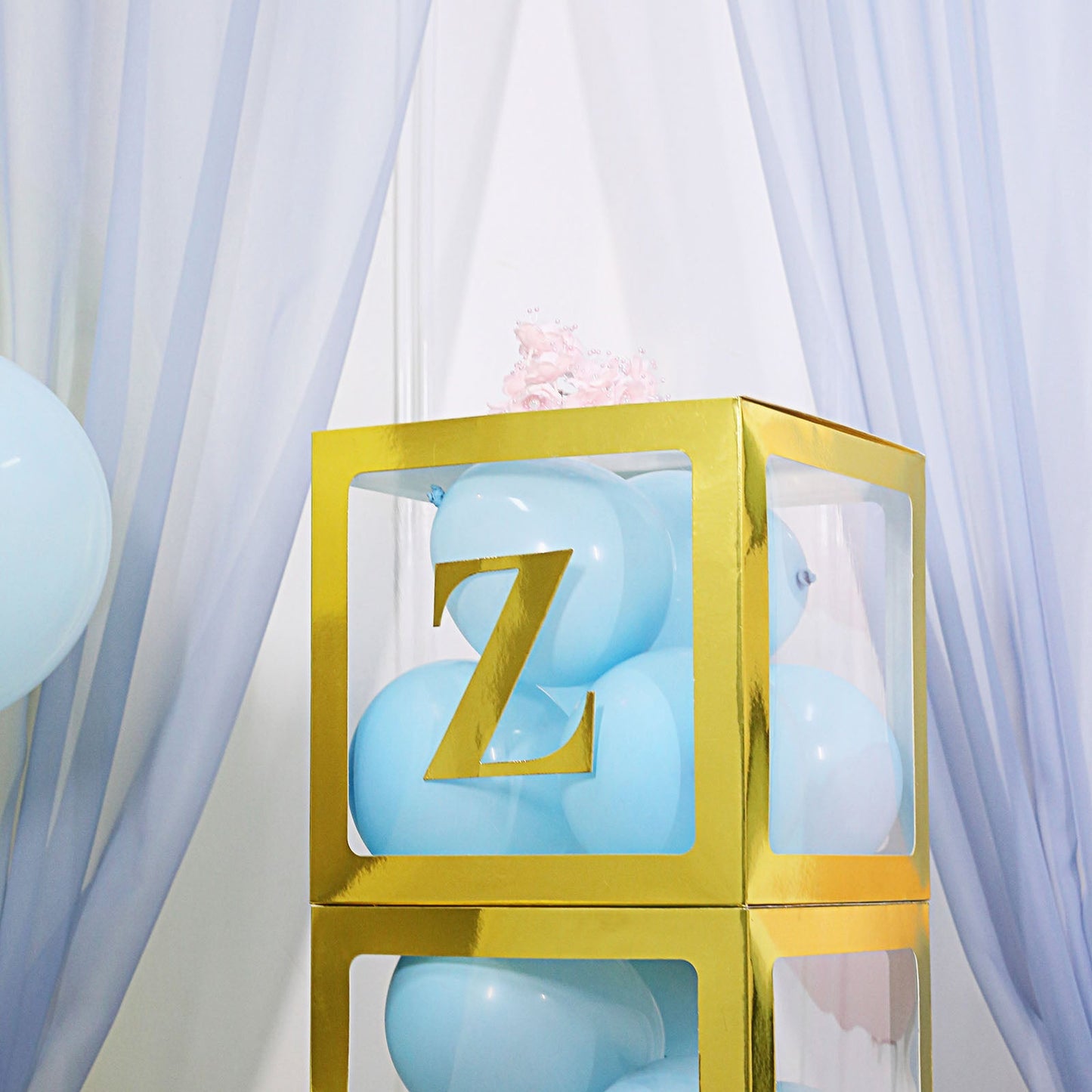 Metallic Gold 5 Inch Customizable Alphabet Z Letter Stickers Banner 4 Pack