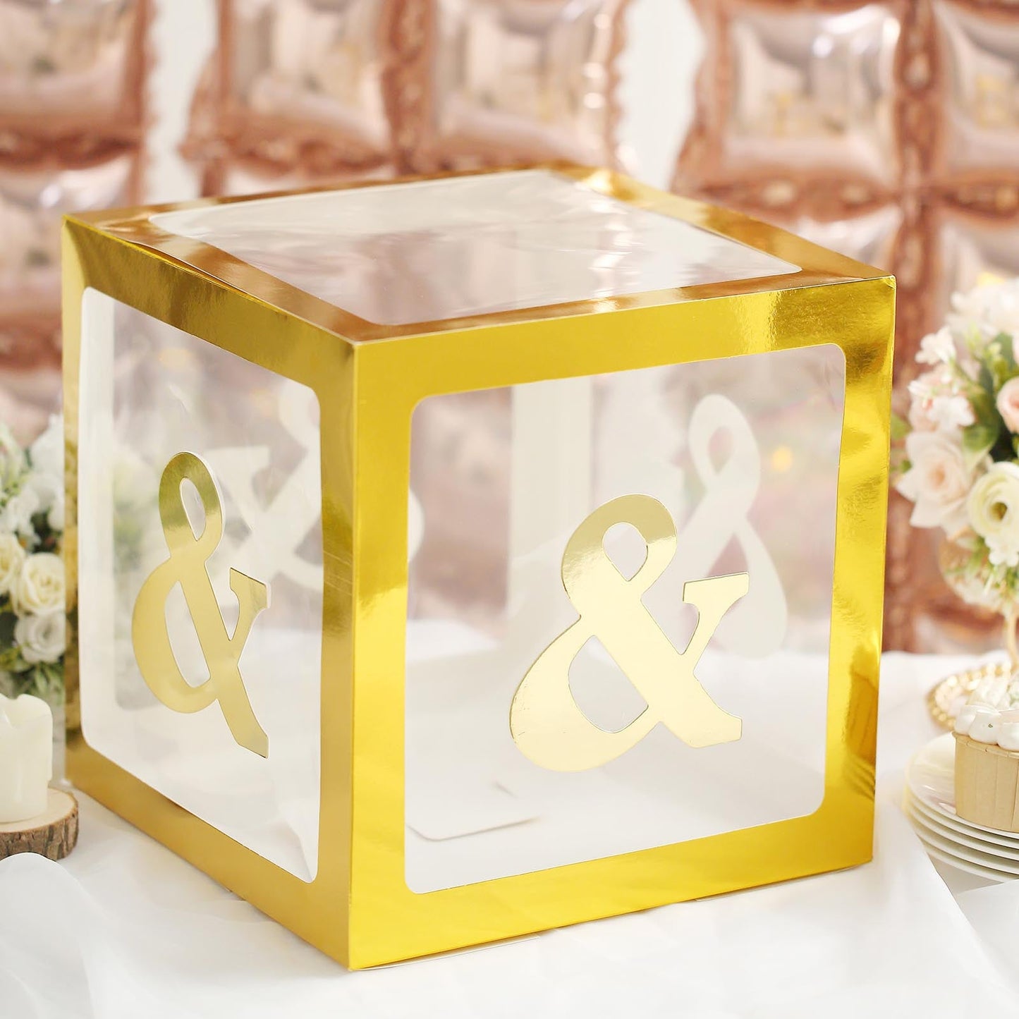 5 Inch Metallic Gold "&" Alphabet Symbol Stick On Letters 4 Pack