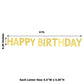 Glittered 4 Feet Happy Birthday Decor Gold Garland