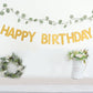 4ft Gold Glittered Happy Birthday Paper Hanging Garland Banner Party Decor