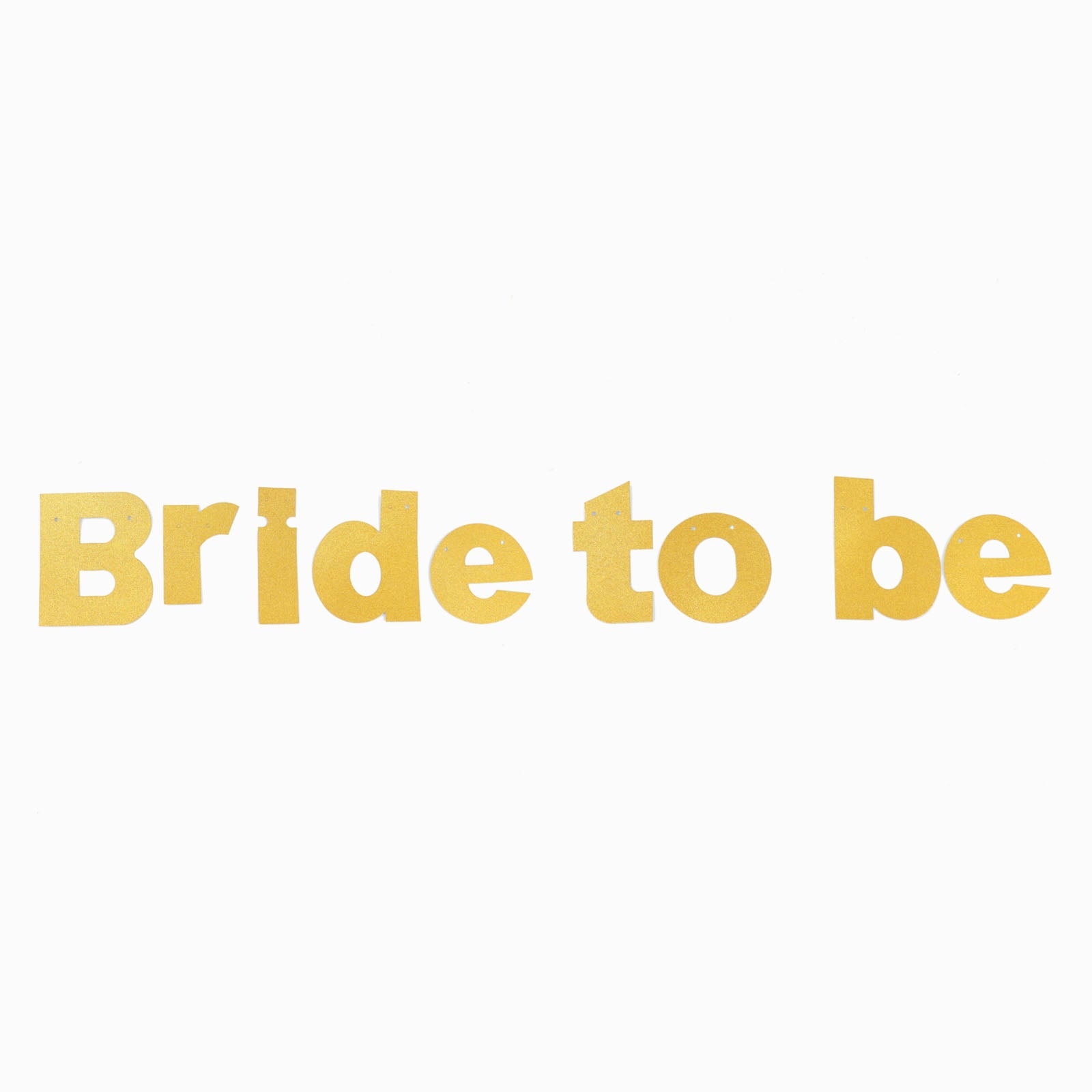 3.5 Feet Gold Bride To Be Bridal Shower Glittered Hanging Bachelorette Party Banner#whtbkgd