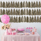 Antique gold paper fringe tassels with garland string for party decor.
