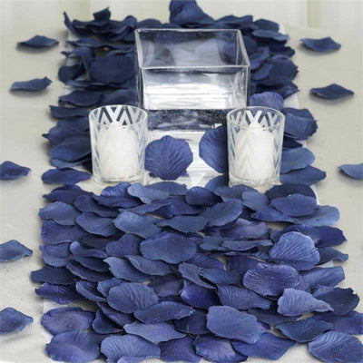 Elevate Your Décor with Navy Blue Silk Rose Petals