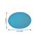 6 Pack Decorative Turquoise Glitter Placemats Oval Non Slip