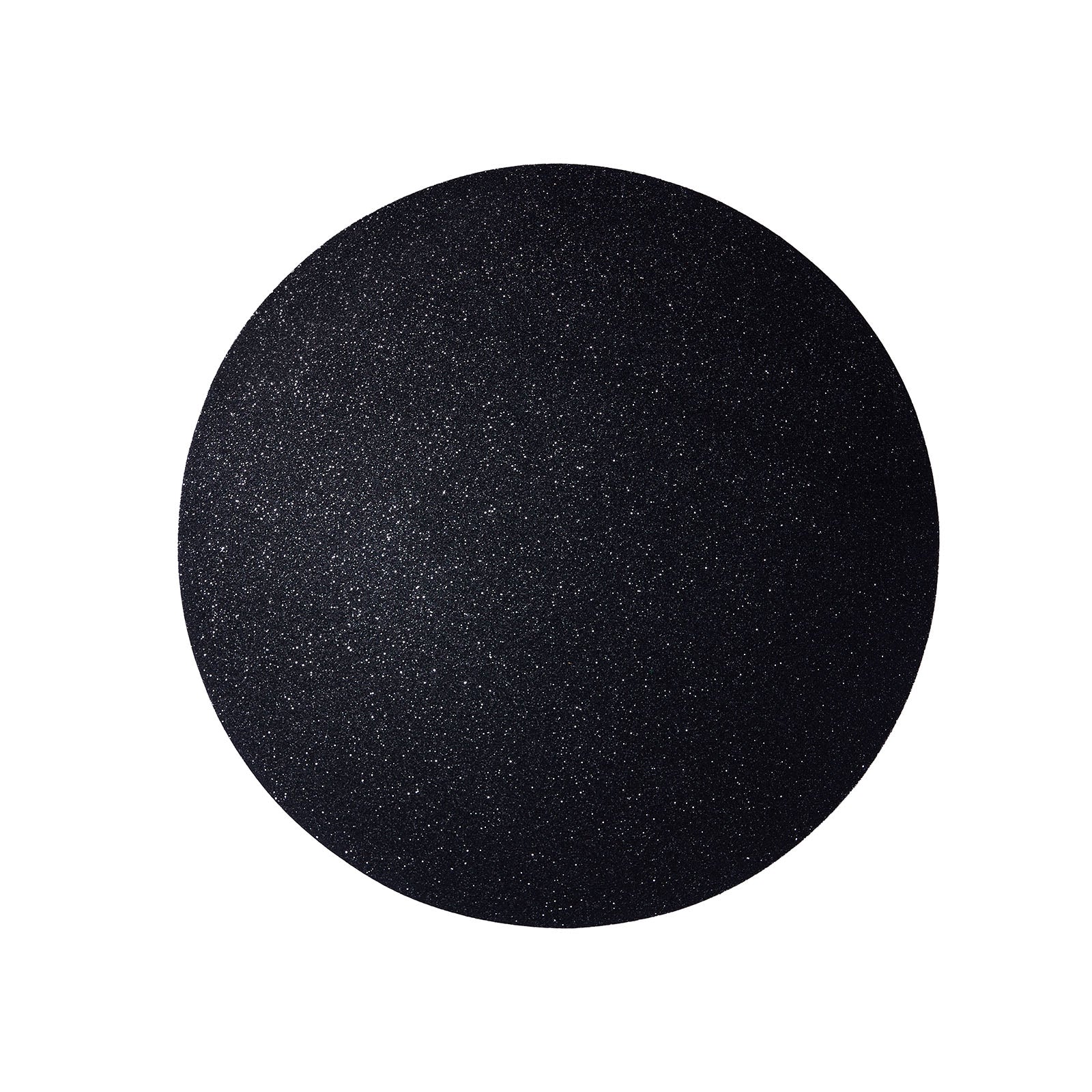 Black Round Placemats with Glitter Non Slip Table Mat 6 Pack#whtbkgd