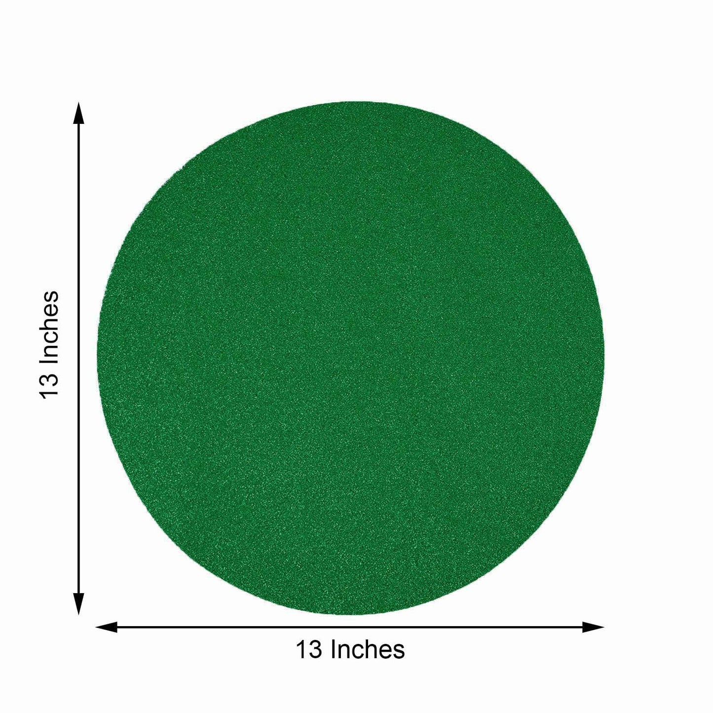 6 Pack Non Slip Green Sparkle Placemats Round Glitter Table Mat