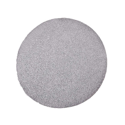 6 Pack Silver Glitter Round Placemats with Non Slip Sparkle#whtbkgd