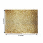 6 Pack Rectangle Placemats Champagne Sparkle Non Slip Glitter