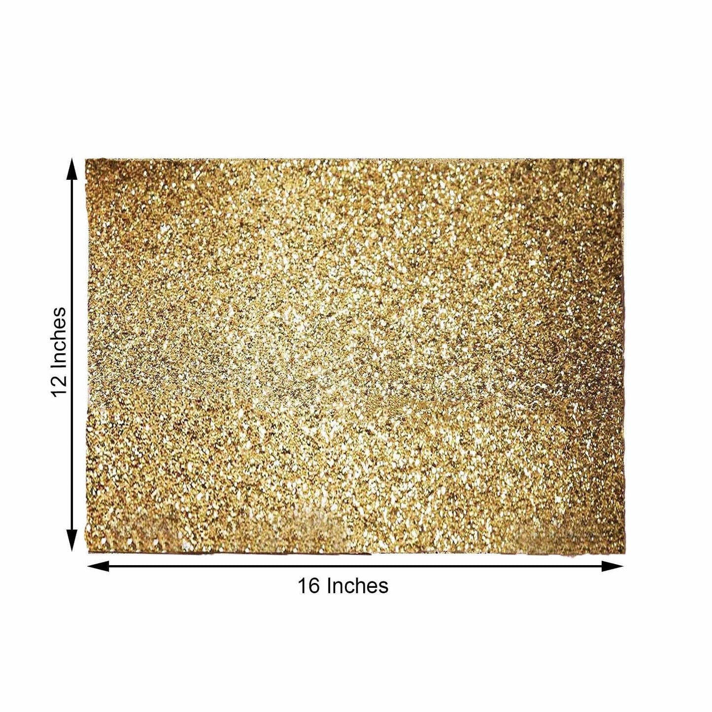6 Pack Rectangle Placemats Champagne Sparkle Non Slip Glitter
