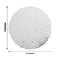 Metallic silver round sequin placemat, 13 inches, disposable dining mat.