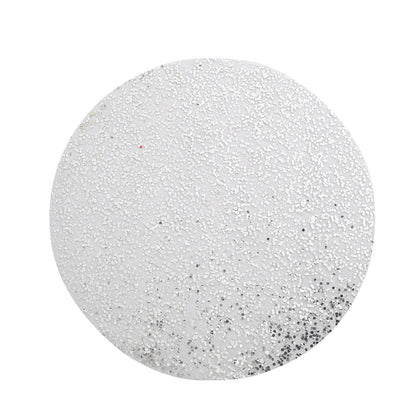 Metallic silver round sequin placemat, disposable and dust-free, 13 inches.