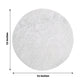13" metallic silver foil mesh round disposable placemat.