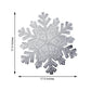 Silver metallic snowflake placemat, perfect for winter table settings.