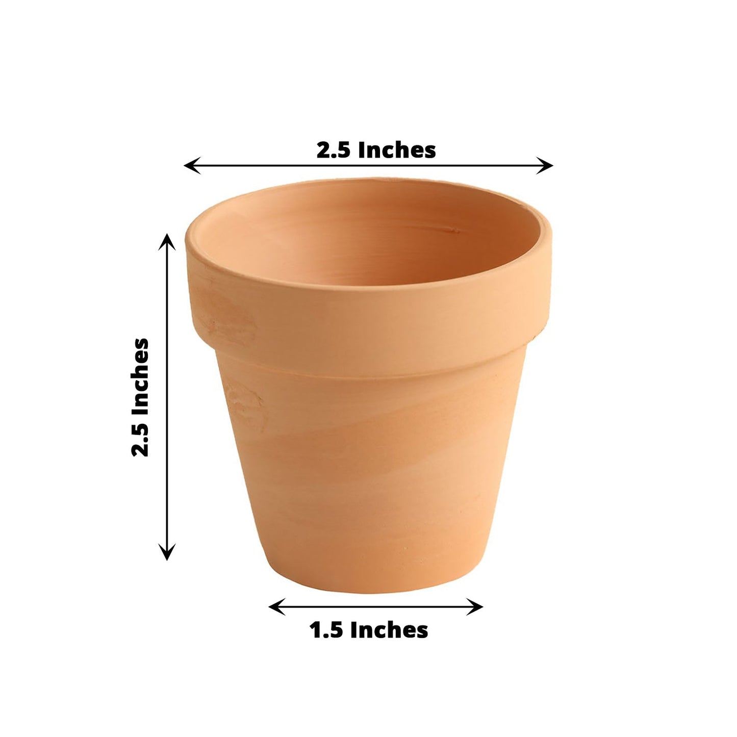 24 Pack Mini Terracotta Clay Pots For Succulents Clay Flowers 2.5 Inch