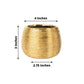 Gold textured ceramic flower vase pot, 3 inches in size.