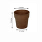 Rustic brown small flower pot, 3 inches tall, ideal for indoor plants.