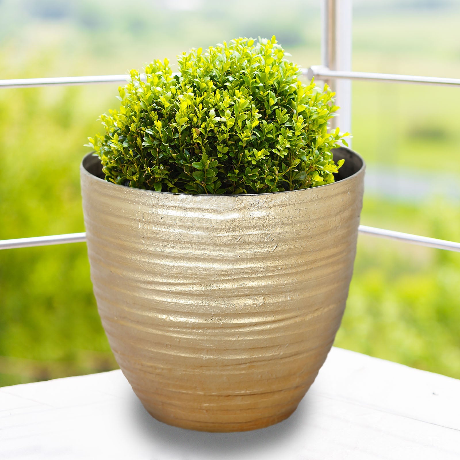large indoor plant pot covers 12" Metallic Gold Textured Finish Flower Pot – Decorative Indoor Outdoor Planter