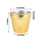 Gold plastic mini party favor bucket for succulents and crafts.