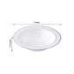 10 White Plastic Round Disposable Bowls With Silver Rim 12 Oz