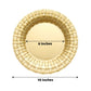 10 Inch Gold Round Dinner Plates With Basketweave Rim 10 Pack