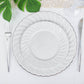 12 Pack | 7.5inch White Flair Rim Plastic Dessert Appetizer Plates, Round Disposable Salad Plates

