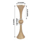 Pack Of 2 Crystal Gold Plastic Trumpet Vases 27 Inch