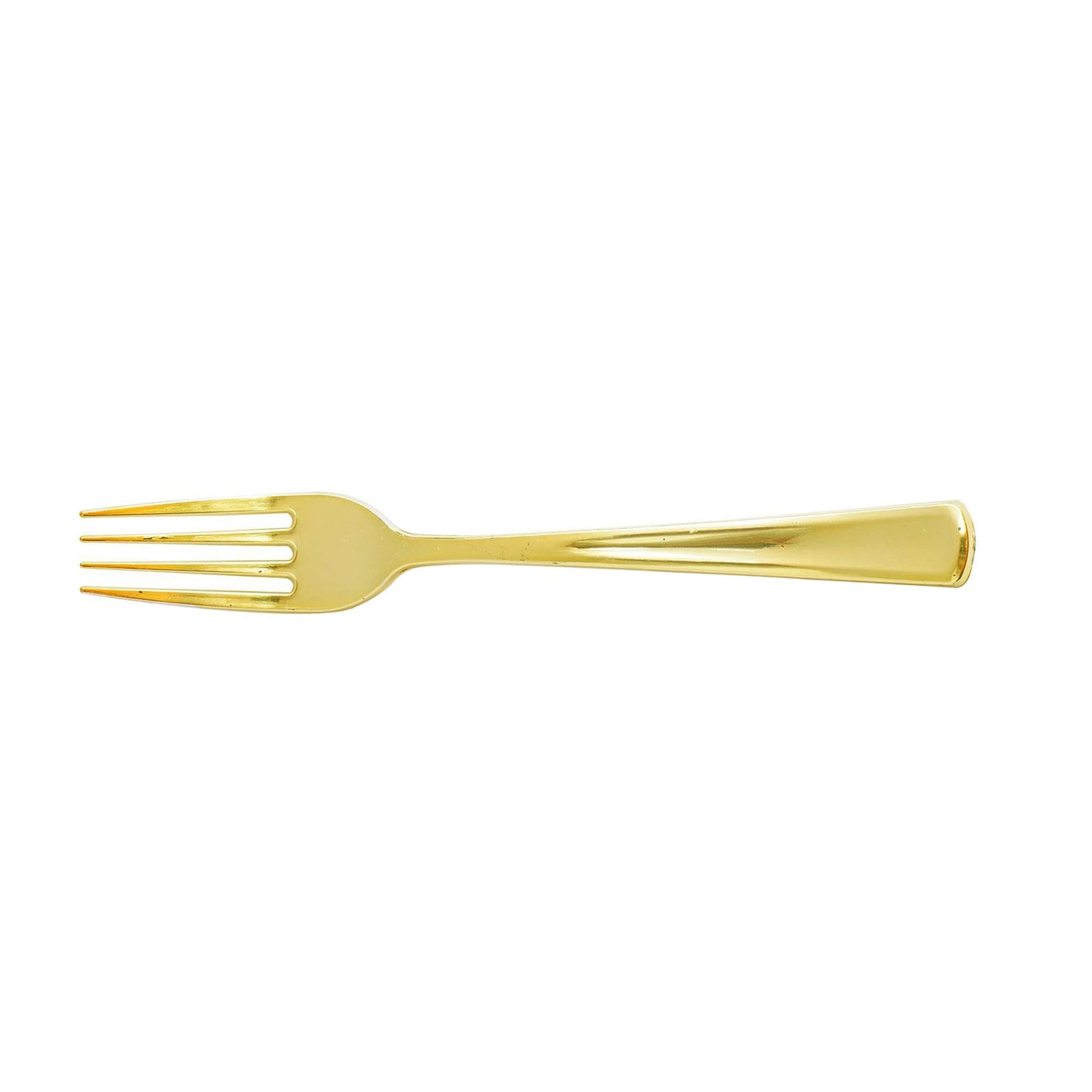 7" metallic gold heavy duty plastic fork.