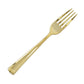 7" Metallic Gold Heavy Duty Plastic Forks - 25 Pack